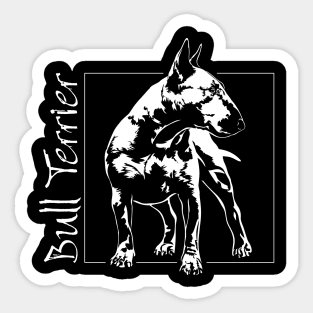 Funny Proud Bull Terrier dog portrait gift Sticker
